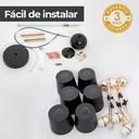 LAMPARA DE TECHO NEGRO Y DORADO 6L E27