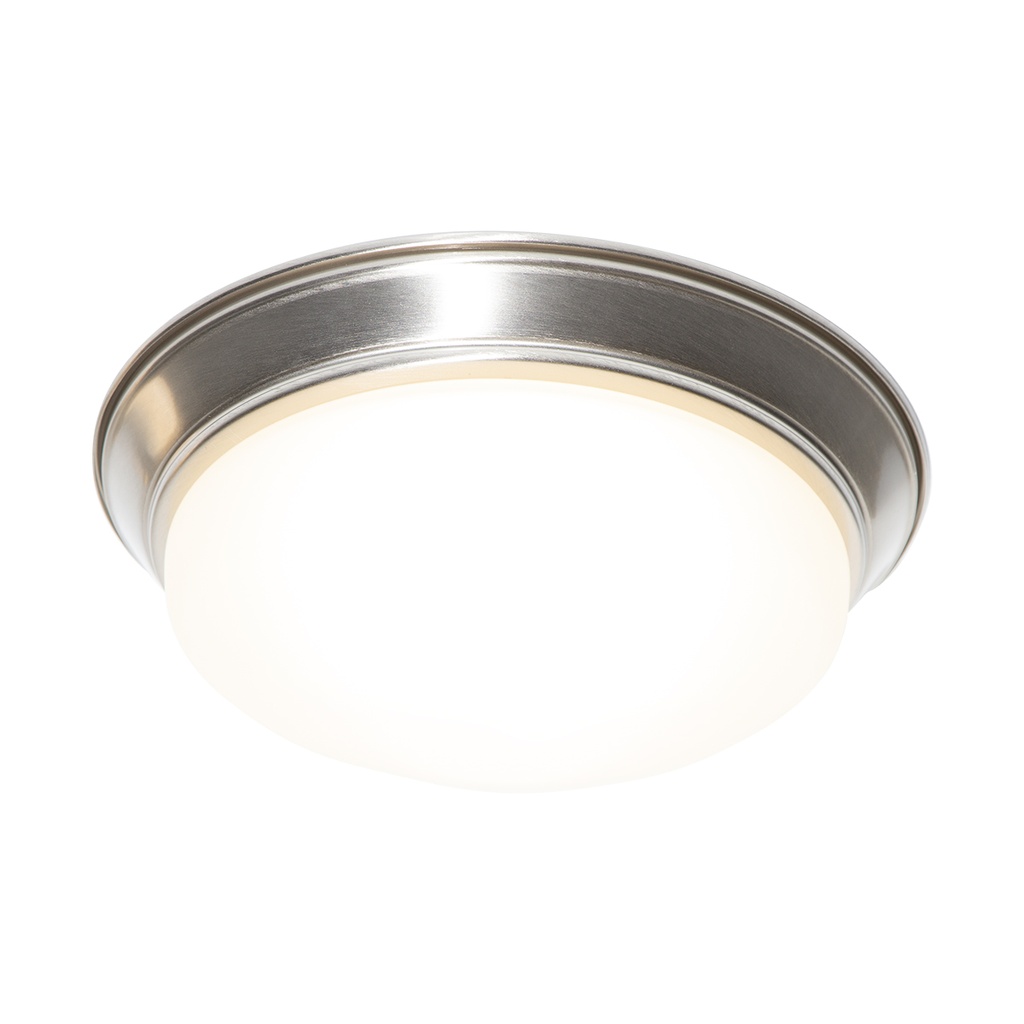 Lámpara De Techo Led 17w, Níquel Satinado, Luz Cálida 3000k