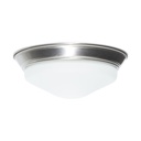 Lámpara De Techo Led 17w, Níquel Satinado, Luz Cálida 3000k