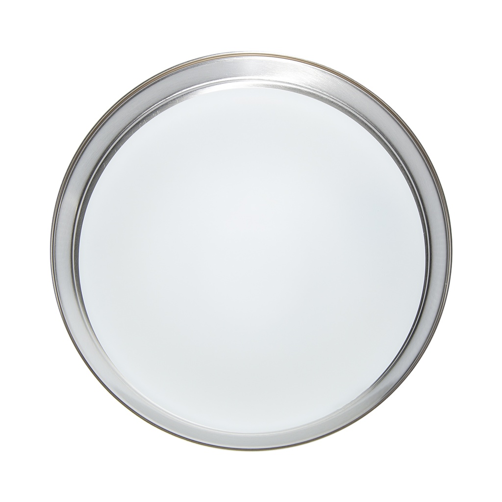 Lámpara De Techo Led 17w, Níquel Satinado, Luz Cálida 3000k