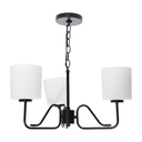 Lámpara de araña Tobin Collection moderna de 3 luces 100W, acabado negro mate