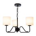 Lámpara de araña Tobin Collection moderna de 3 luces 100W, acabado negro mate