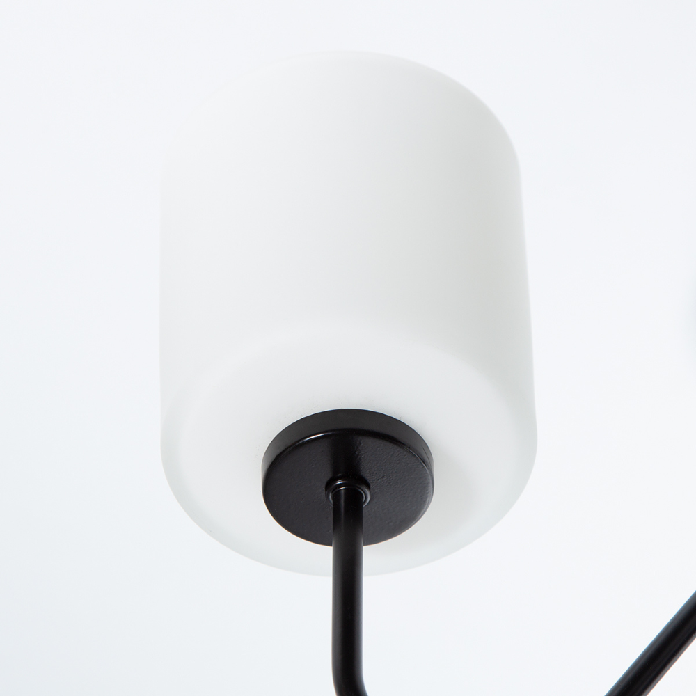 Lámpara de araña Tobin Collection moderna de 3 luces 100W, acabado negro mate