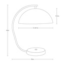 Lámpara de mesa acabado negro mate 1 Luz E27 40w