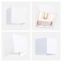 Lámpara de pared LED, acabado blanco, 6W, luz amarilla 3000K