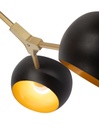 Lámpara de Techo, Negro y Dorado, 4 Luces, 40W, E27