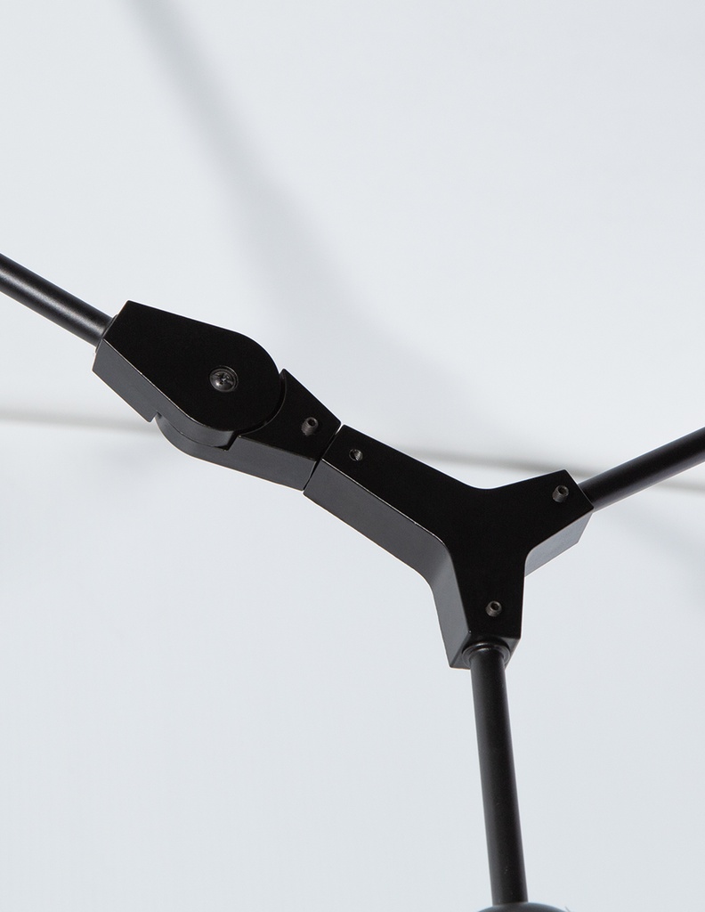 Lámpara de Techo Designers Negro 4 Luces 40W E27