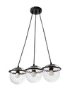 Lámpara Colgante Moderno Negro 40w E27 3 Luces