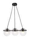 Lámpara Colgante Moderno Negro 40w E27 3 Luces