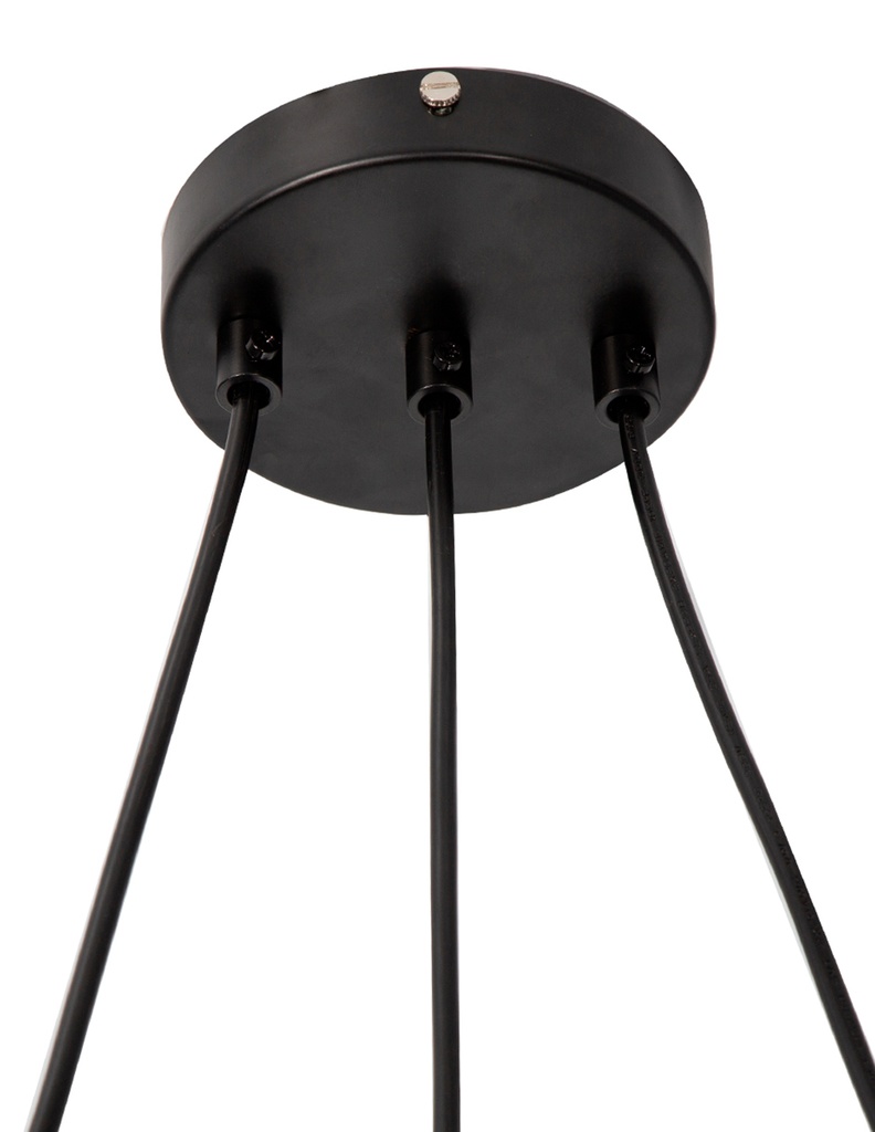 Lámpara Colgante Moderno Negro 40w E27 3 Luces