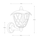 LAMP. EXT. PARED NEGRO 1L E27 10W