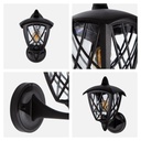 LAMP. EXT. PARED NEGRO 1L E27 10W