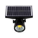 Luz solar LED para jardín, IP54, acabado negro 1L 1W 3.7V 3000K
