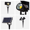 Luz solar LED para jardín, IP54, acabado negro 1L 1W 3.7V 3000K