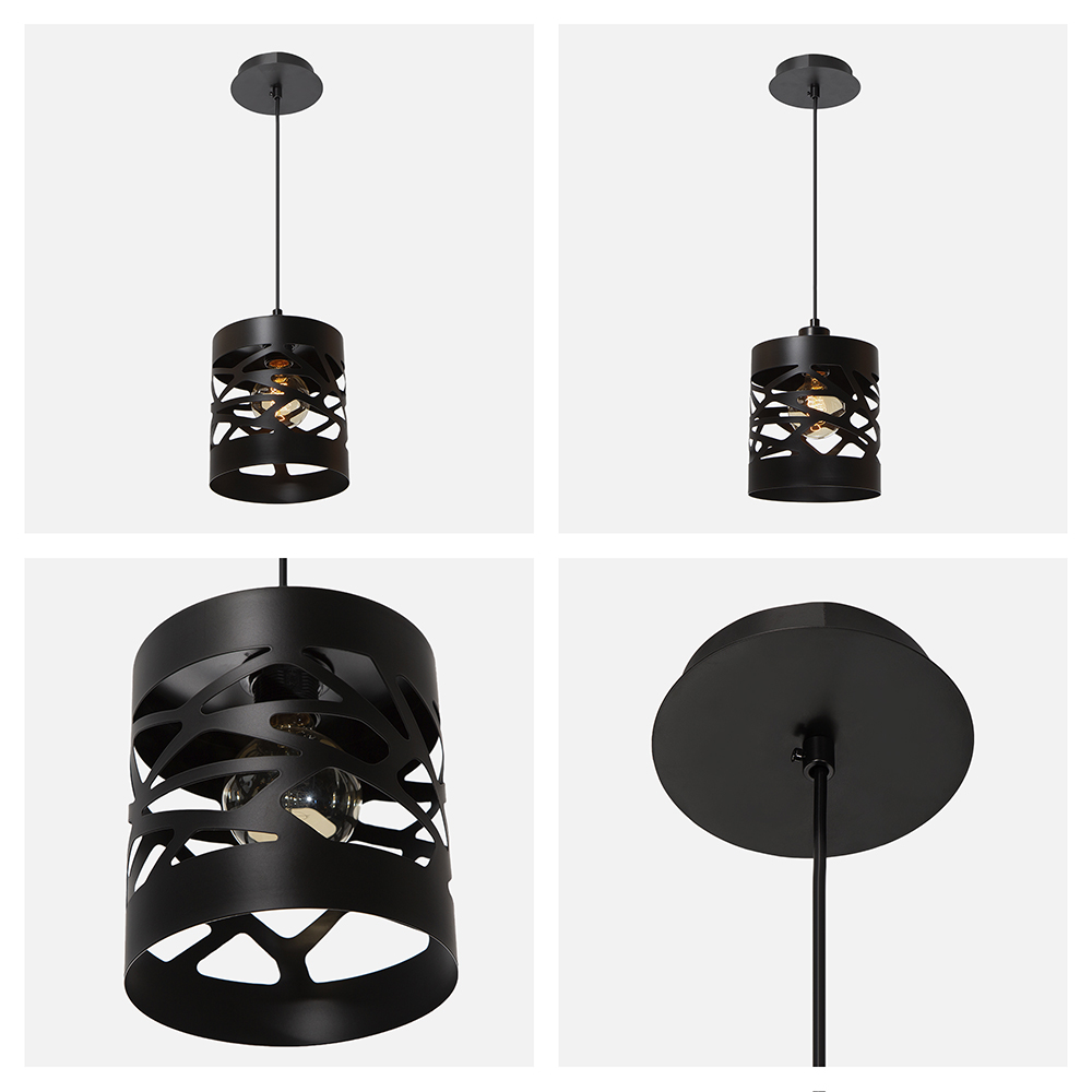Lámpara Colgante Dark Decor Negro E27 40w 1 Luz