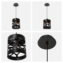 Lámpara Colgante Dark Decor Negro E27 40w 1 Luz
