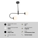 LAMPARA COLGANTE 2L E27 G45