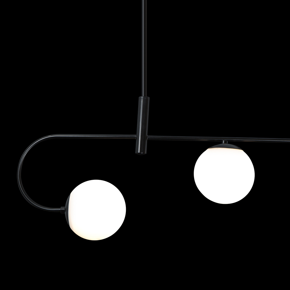Lámpara Colgante Contemporary Clean Negro E27 40w 3 Luces