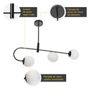Lámpara Colgante Contemporary Clean Negro E27 40w 3 Luces