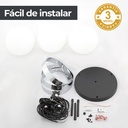 LAMPARA COLGANTE 3L EN ACERO Y VIDRIO