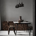 LAMPARA COLGANTE 3L NEGRO E27