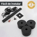 LAMPARA COLGANTE 3L NEGRO E27