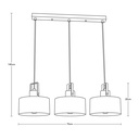LAMPARA COLGANTE 3L NEGRO E27