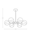 Lámpara Colgante Sputnik Negro Mate E27 40w 6 Luces