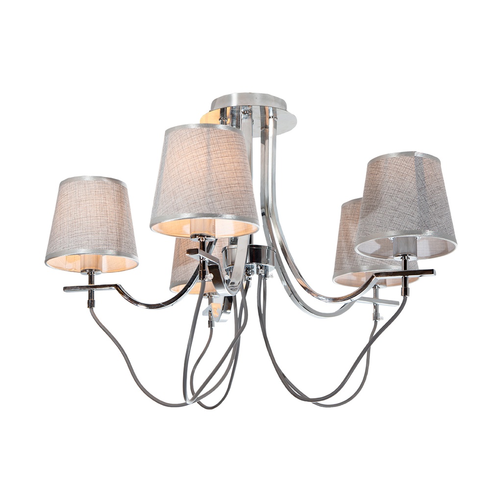LAMPARA COLGANTE CROMADO 5L E27