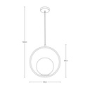 LAMPARA COLGANTE DE ACERO Y VIDRIO 1L