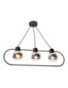 LAMPARA COLGANTE NEGRA 3L E27