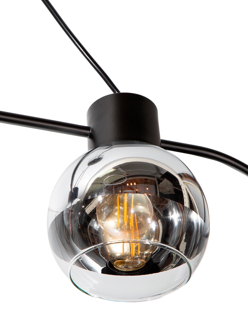 LAMPARA COLGANTE NEGRA 3L E27