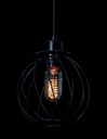 LAMPARA COLGANTE NEGRO 1L E27