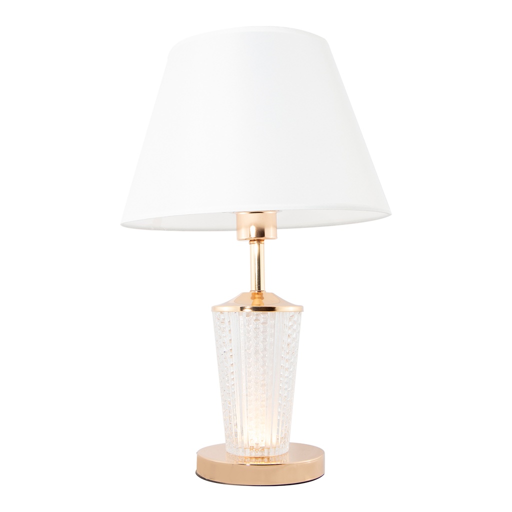 LAMPARA DE MESA ACABADOS EN DORADO 1L E27