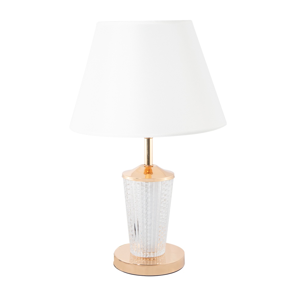 LAMPARA DE MESA ACABADOS EN DORADO 1L E27