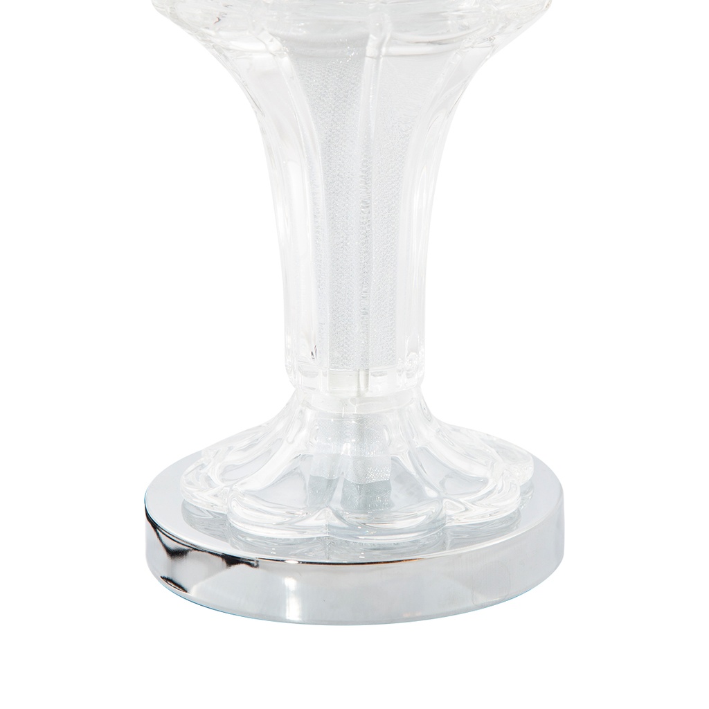 LAMPARA DE MESA CON ACABADIS EN CROMO 1L E27
