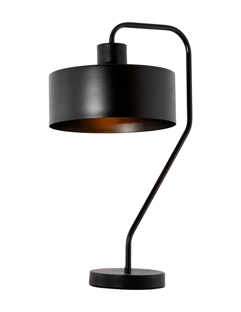 LAMPARA DE MESA NEGRA 1L E27