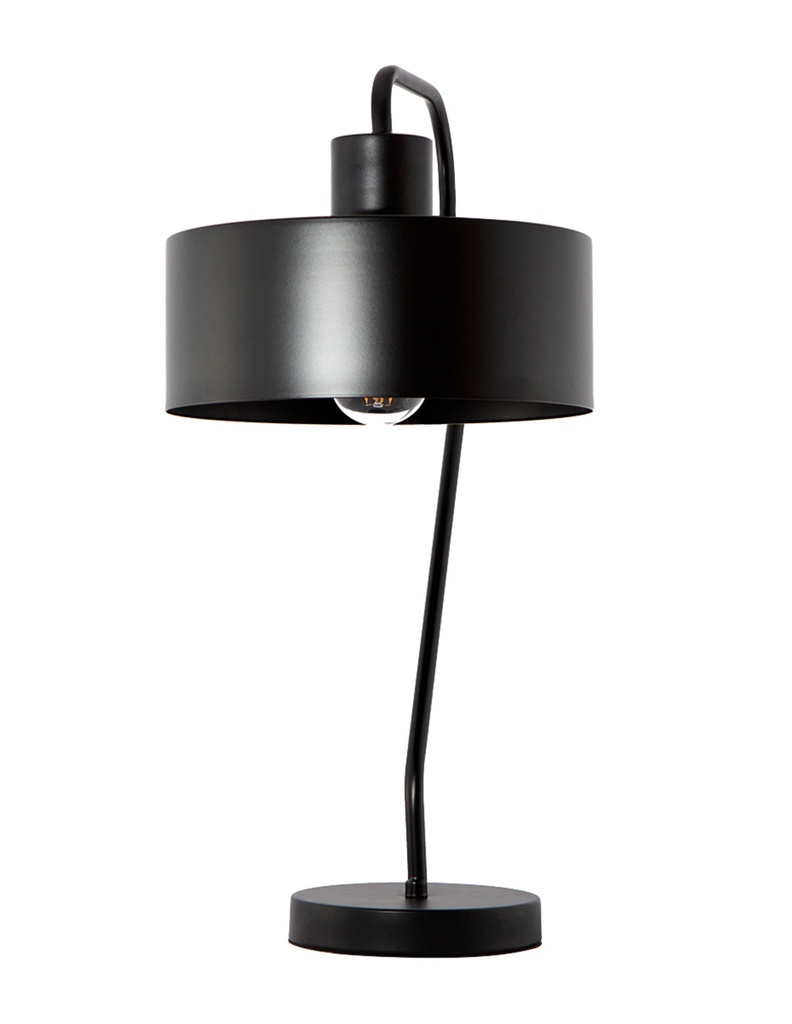 LAMPARA DE MESA NEGRA 1L E27