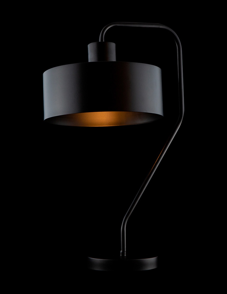 LAMPARA DE MESA NEGRA 1L E27