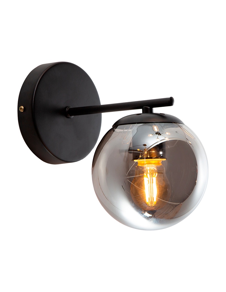 Lámpara de Pared Opulent Lights Moderna Negro E27 40w 1 Luz