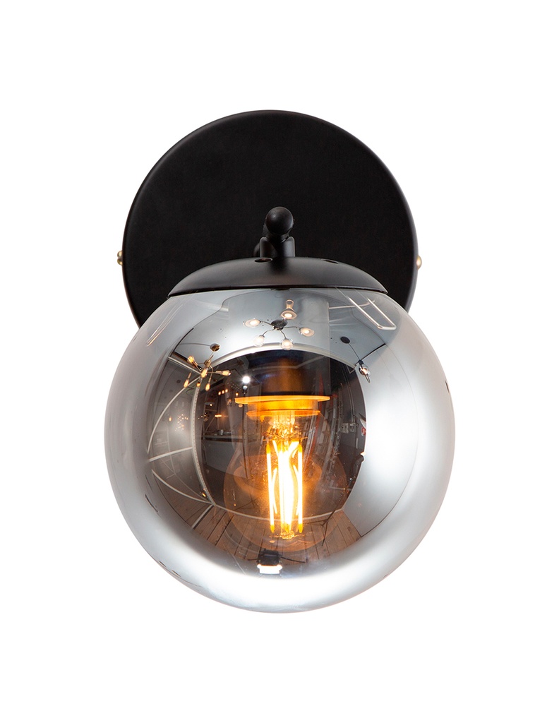 Lámpara de Pared Opulent Lights Moderna Negro E27 40w 1 Luz