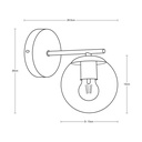 Lámpara de Pared Opulent Lights Moderna Negro E27 40w 1 Luz