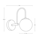 Lampara de Pared Negro 1L E27 G45