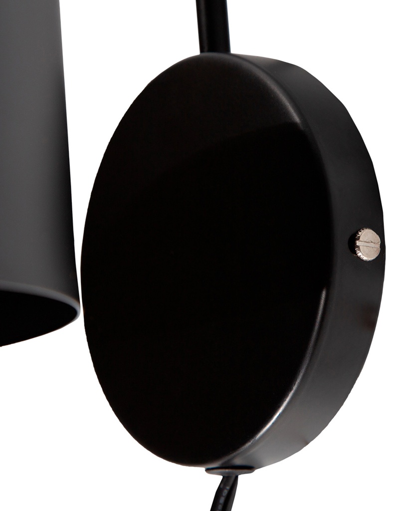 Lámpara de Pared Dark Decor Negro E27 40w 1 Luz