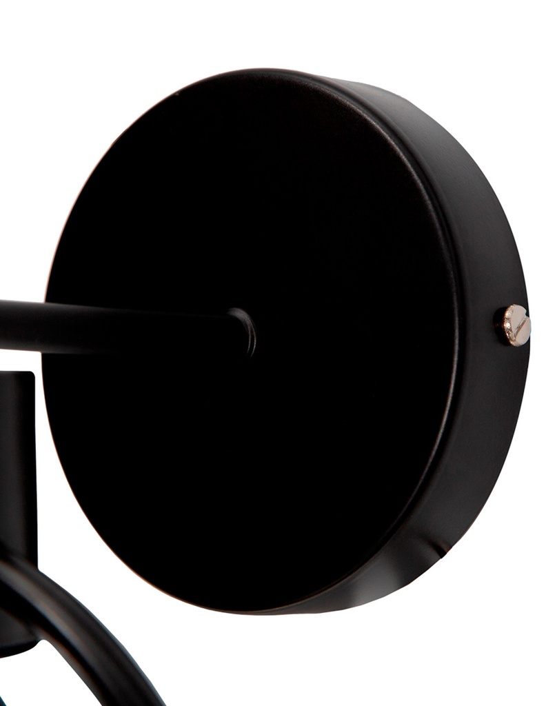 Lámpara de Pared Modern Luxe Negro E27 40w 1 Luz