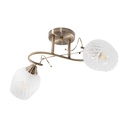 Lámpara de Techo Latón Antiguo Clásico E27 40W 2 Luces