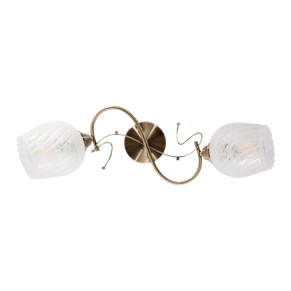 Lámpara de Techo Latón Antiguo Clásico E27 40W 2 Luces