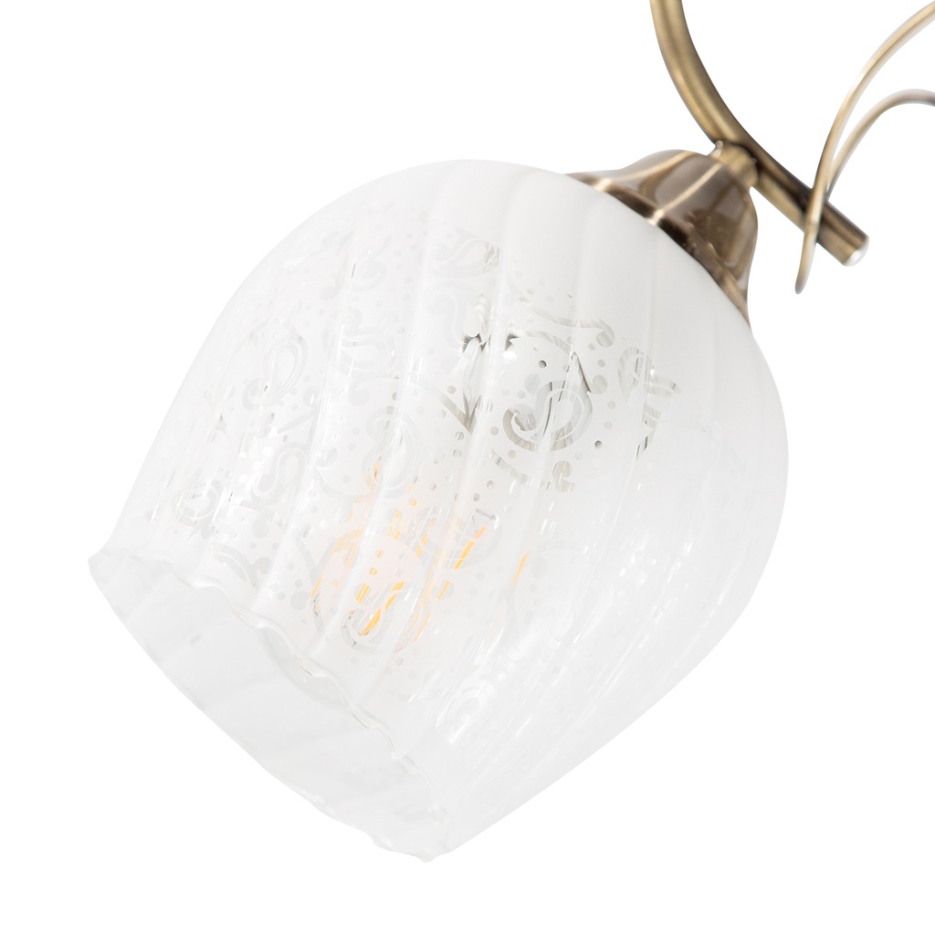 Lámpara de Techo Latón Antiguo Clásico E27 40W 2 Luces