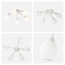 Lámpara Techo Blanco Mate E27 40W 5 Luces
