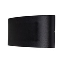 Lámpara de pared LED, acabado negro, 9W, luz amarilla 3000K